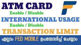 Federal Bank Debit Card International Transaction Activation | Fedmobile Debit Card | ShiRaz Media