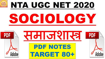 Sociology Target 80+ complete pdf notes ugc net 2020