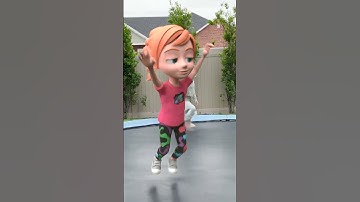 Adley ALMOST lands a front flip!! Backyard bounce sesh on the trampoline..