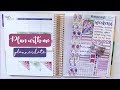 Plan with me - Purple Floral | Erin Condren Life Planner & Planner Kate | Romina Vasquez