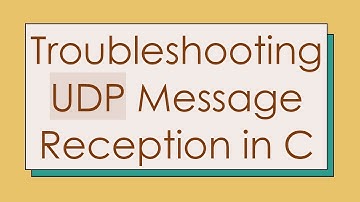Troubleshooting UDP Message Reception in C