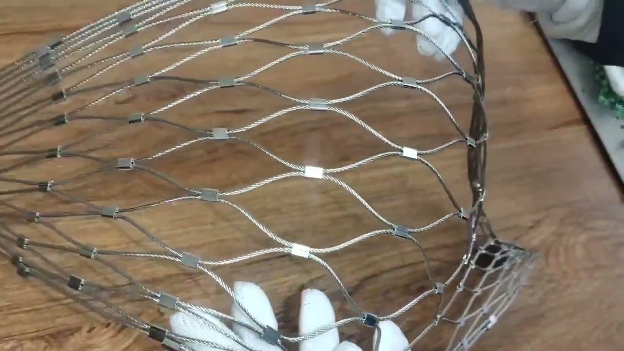 Zoo Animal Cage Protection Stainless Steel Fence Screen Mesh Expand Web Wire Rope Cable Net