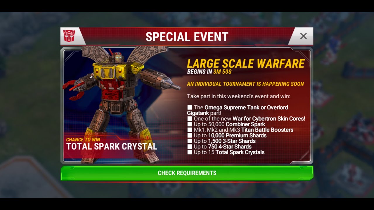 TRANSFORMERS EARTH WARS Special Event LARGE SCALE WARFARE YouTube