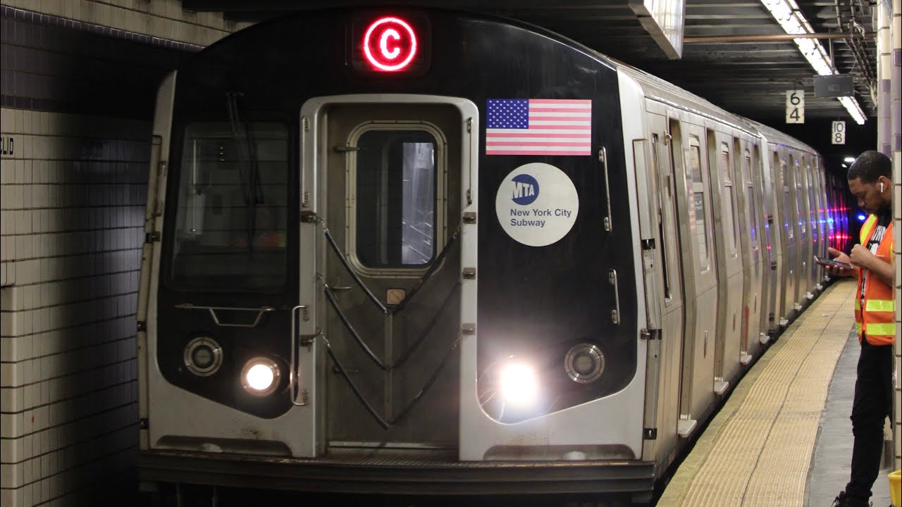 MTA Subway: Euclid Avenue Bound Alstom R160A (C) @ Fulton St - YouTube