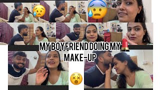 My boyfriend did my Make-up😵‍💫#viral #youtube #youtubevideos #makeup #vlog @ManishaParihar2311
