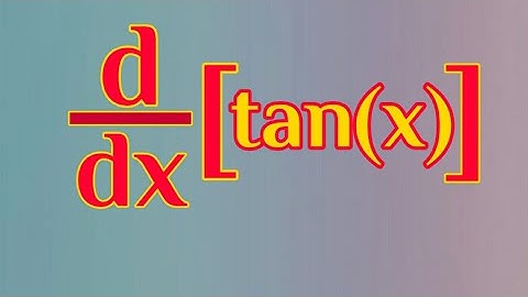 Derivative of tangent X using quotient rule.