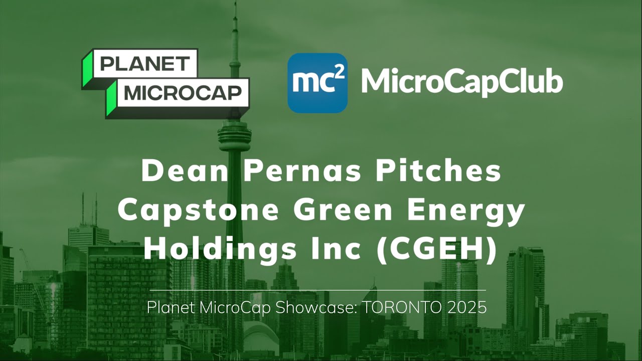 Дин Пернас представляет Capstone Green Energy Holdings Inc (CGEH) на конференции Planet Microcap ...