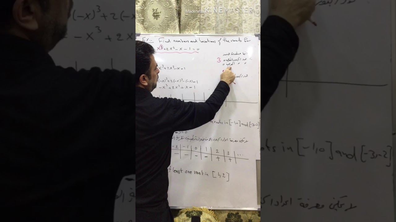 ايجاد مواقع جذور المعادلة غير الخطية- How to find locations of roots