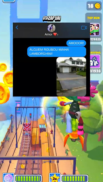 Já viu meu carro novo?😎 #histórias #whatsapp #humor #engraçado #mensagem #games #subwaysurfers