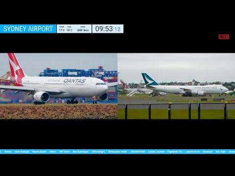 馃敶 LIVE Morning Rush Plane-Spotting at Sydney Airport SYD with Kurt & Tim 馃敶