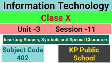 Inserting Shapes, Symbols and Special Characters | Unit 3 | Session 11