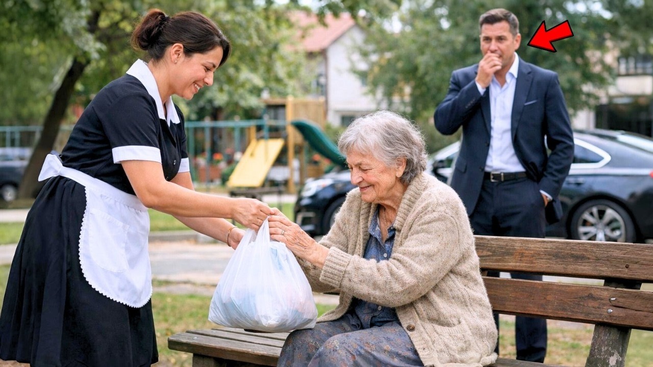 TODO DIA A EMPREGADA LEVAVA COMIDA PARA UMA IDOSA... E O PATRÃO FICOU SURPRESO AO SABER A VERDADE