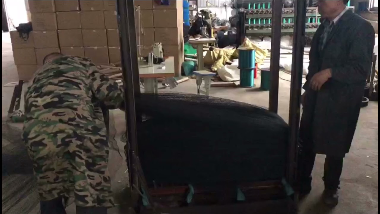 PE knotless Net folding method