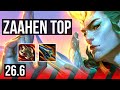 ZAAHEN vs YORICK (TOP) | Good KDA: 10/1/3 | KR Master | 26.6