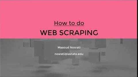Scraping dynamic websites