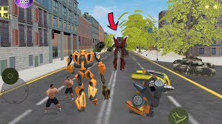 Rise Of Steel | Naxeex || Steel Robot Destroy Army Tank || 🚕 Yellow Car Fight - Android Gameplay HD screenshot 1