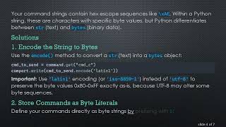 How to Send Dictionary Values with Hex Characters over Serial in Python