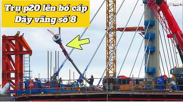 Cầu Rạch Miễu 2 ngày 16/12/2024 Trụ p20 lên bó cáp dây văng số 8