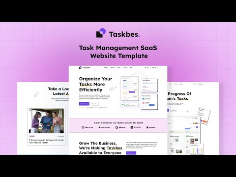 Taskbes - Task Management SaaS Website Template / Your Complete Task Management Solution