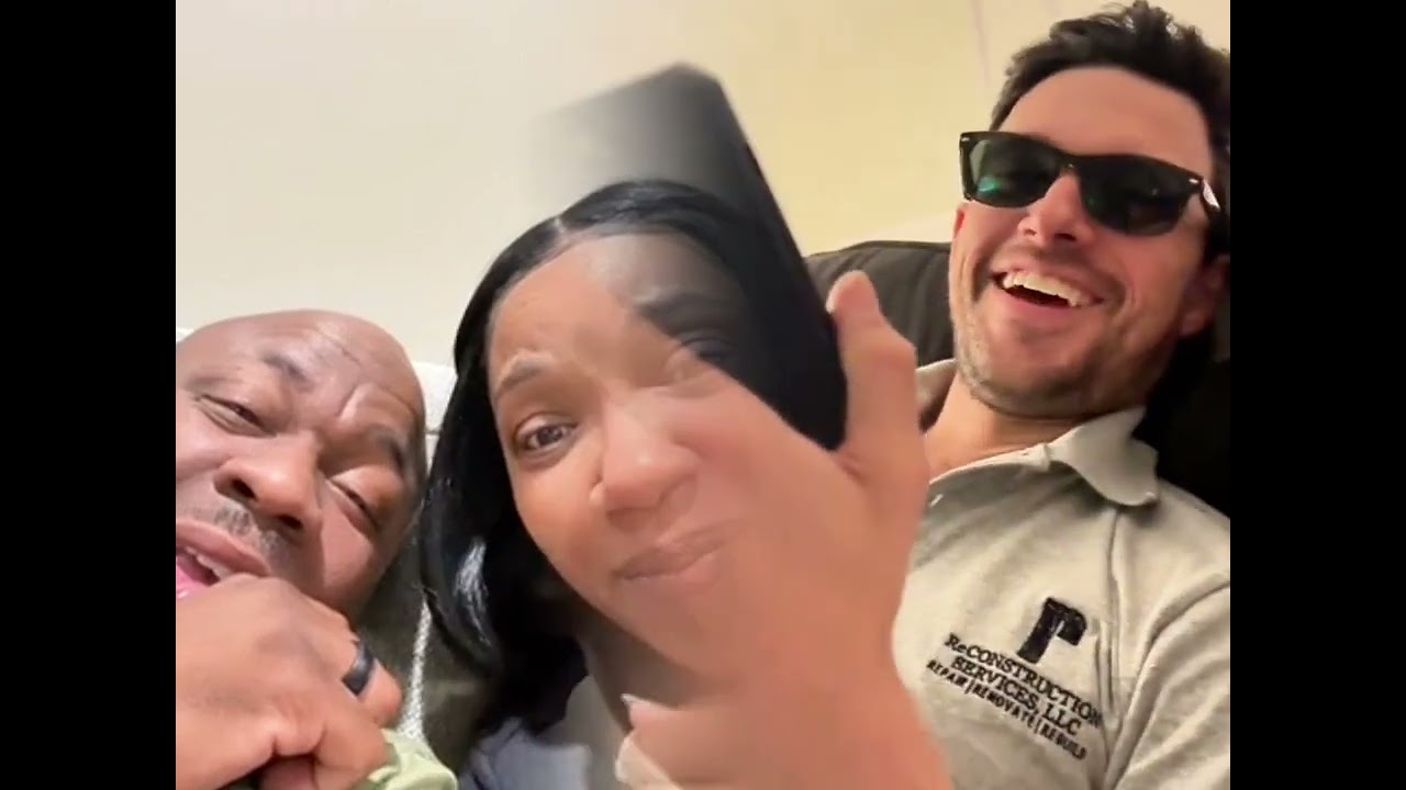 My husband just calling to tell his friends good night