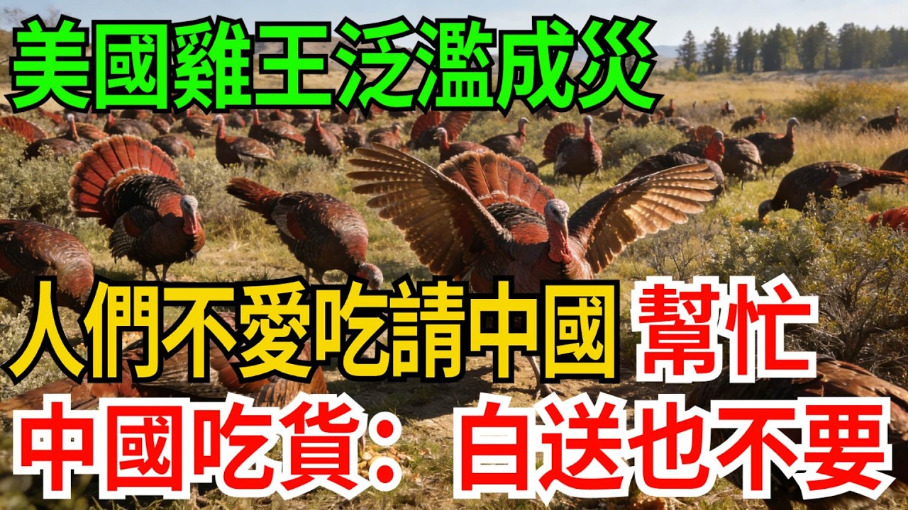 美國雞王泛濫成災，人們不愛吃請中國幫忙，中國吃貨：白送也不要【觀勢經緯】#科普#世界之最 #出類拔萃 #top10#美國火雞泛濫 #飲食文化差異 #物種入侵治理 #中國吃貨 #野生動物保護