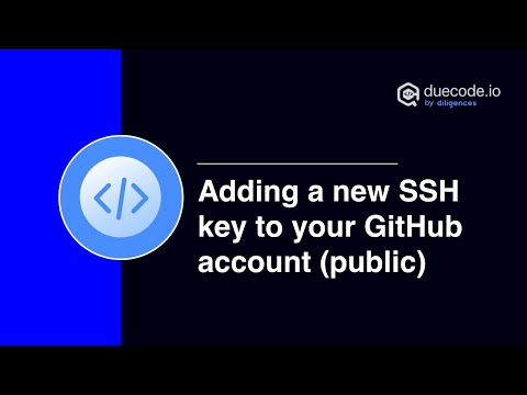 Adding a new SSH key to your PUBLIC GitHub account | duecode.io