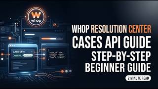 Whop Resolution Center Cases API Guide 2026 Step-by-Step Beginner Guide 2 Min