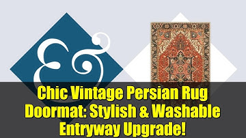 Chic Vintage Persian Rug Doormat: Stylish & Washable Entryway Upgrade!