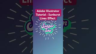 Adobe Illustrator Tutorial Sunburst Lines Effect #illustrator Update
