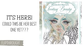 NEW Adult Coloring Book by Mystic Art Mirrors Flipthrough