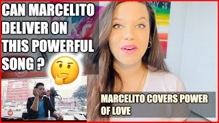 MARCELITO POMOY REACTION - POWER OF LOVE (Celine Dion Cover) | MUSIC REACTION VIDEOS