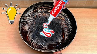 How to Clean Pan Using Toothpaste | Toothpaste Hacks | Easy Tricks