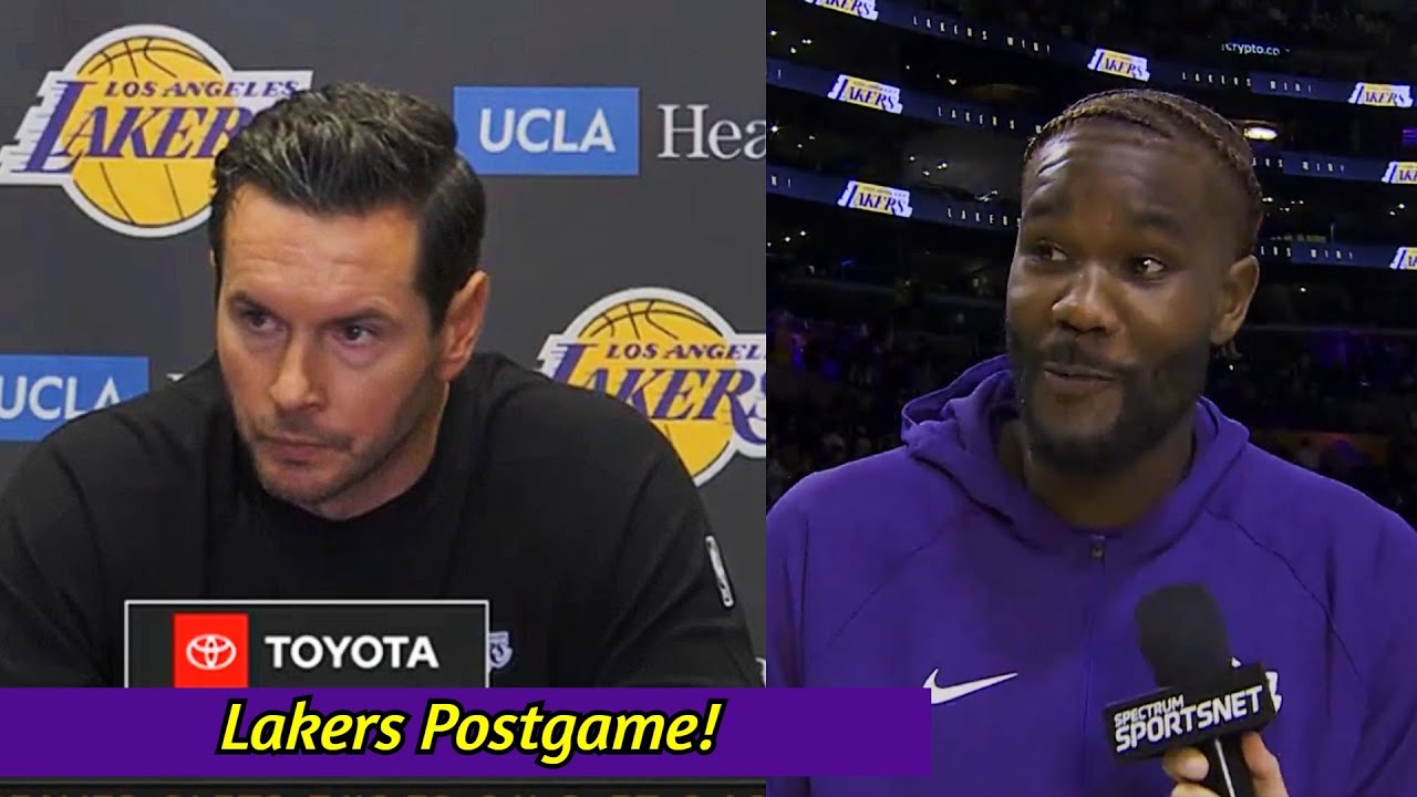 JJ Redick & Deandre Ayton REACT to Lakers FIRST Preseason Win vs Warriors!  | Lakers Postgame