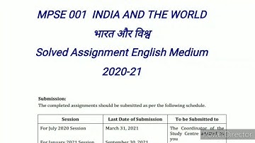 MPSE 001 Solved Assignment 2020-21 | MPSE 001 Solved Assignment in English 2020-21 | MPSE 001 Ignou