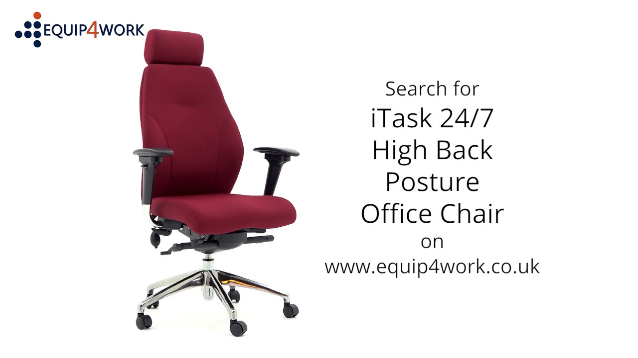 iTask High Back Posture Office Chair Features YouTube