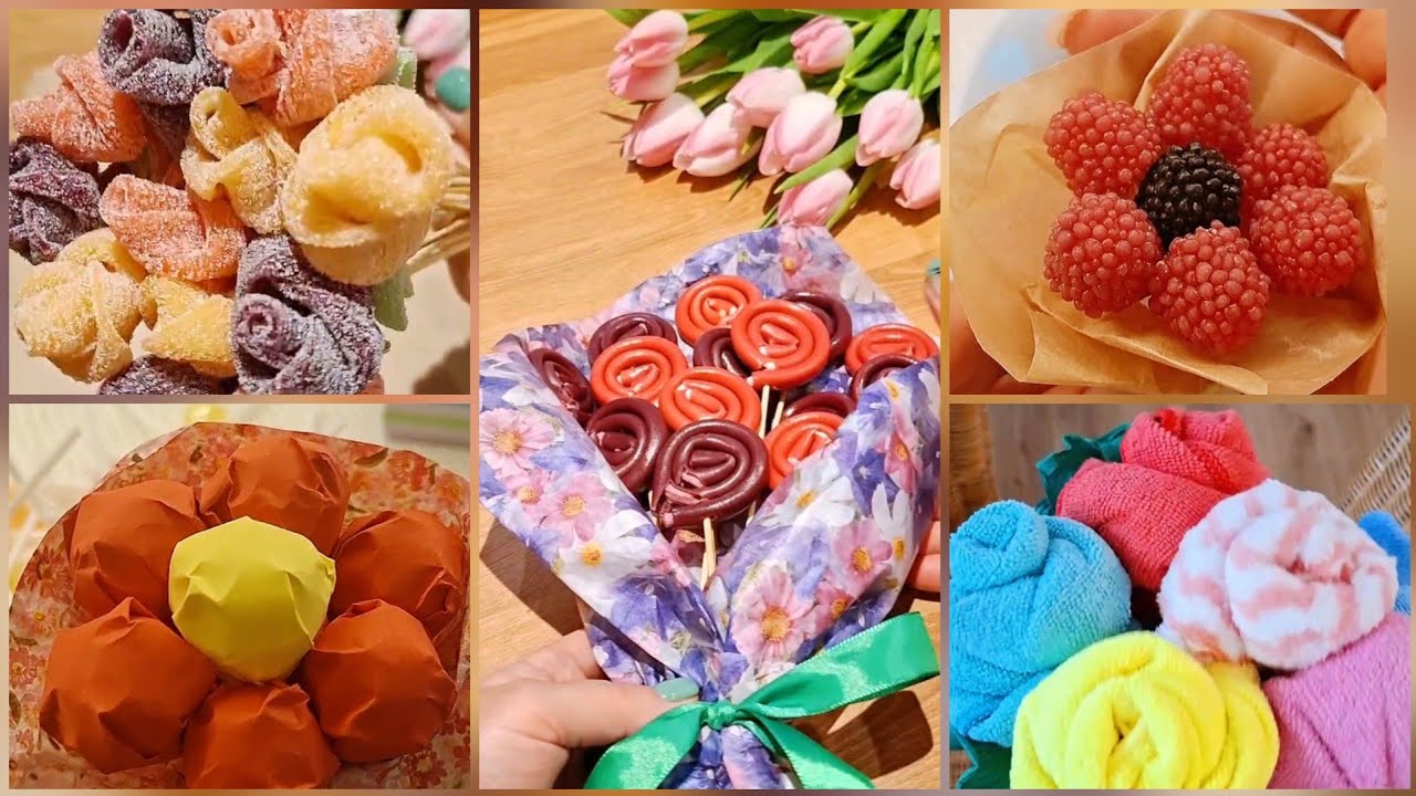 💐 Таких БУКЕТОВ ты ещё не видел! 5 крутых идей своими руками 🌸