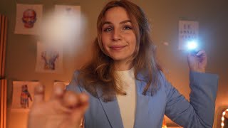 ASMR Medical Cranial Nerve Examination with Personal Attention | eye exam, ear exam, sensory exam