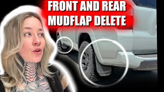 FRONT AND REAR MUDFLAP DELETE  2023 TOYOTA 4RUNNER LUNAR ROCK  ARK DELETES INSTALLATION REVIEW