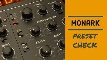 🎹 PreSet Check - Native Instruments  "Monark" in Logic Pro X  🎹