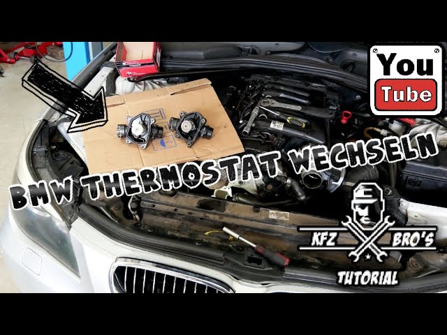 Bmw e60/61 530d M57 engine Thermostat replaced! How to! 