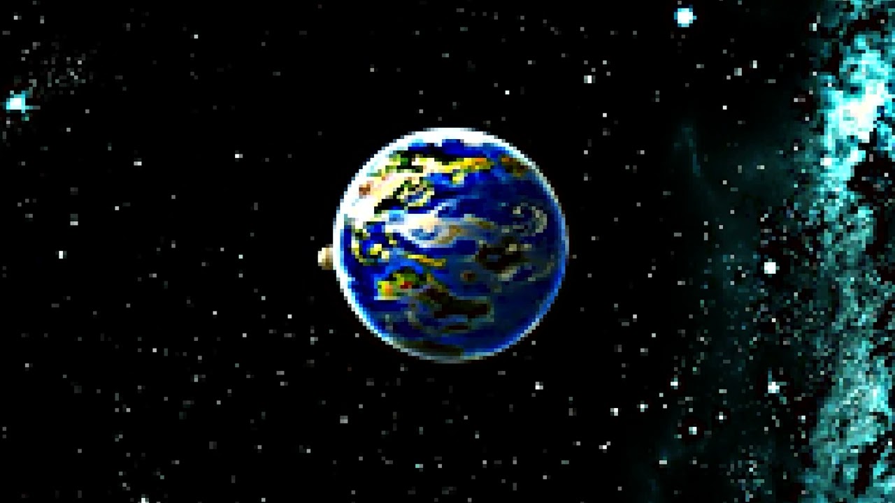 1 hour 4K Screensaver of  The Space Rangers game pixel earth Loop satisfying Animation