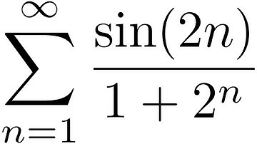 SUM( sin(2n)/(1 + 2^n)) Converges or Diverges?