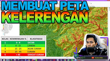 Tutorial Membuat Peta Kelas Lereng / Kemiringan (SLOPE) di arcGIS