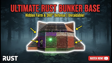 Ultimate Rust Bunker Base with Hidden Farm & 360° Peek Defense | Unraidable Design for Solo/Duo