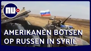 Pantserwagens Amerika en Rusland botsen met elkaar in Syrië | NU.nl