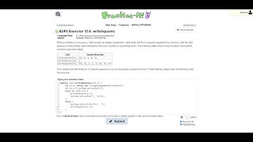 Exercise 12.6 (writeSquares) Java Tutorial || Practice-It