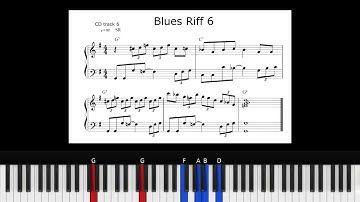 Blues Piano Riff 6 taken from my book 100 Ultimate Blues Riffs for Piano/Keyboards