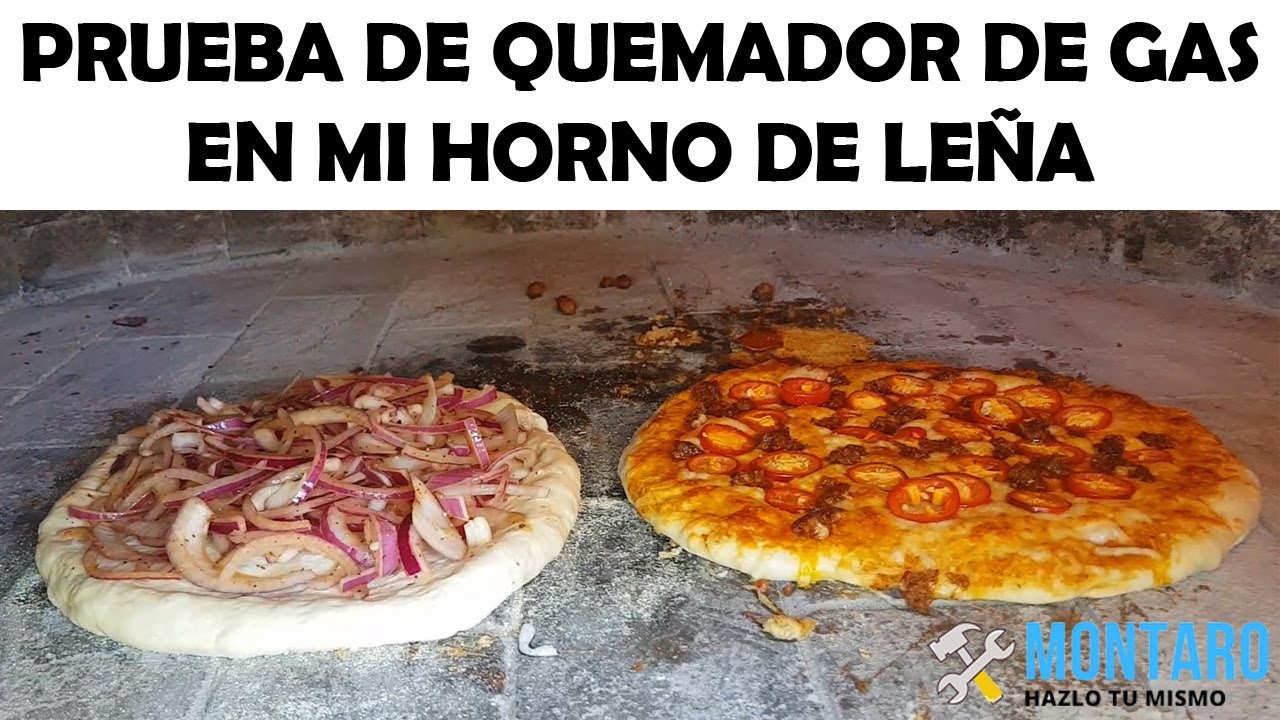 Prueba del quemador de gas en mi horno de leña