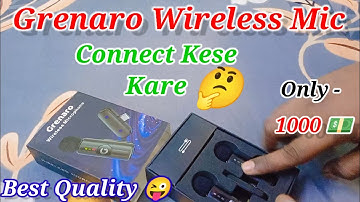 Best Wireless Mic For Youtube Vlogger || Grenaro S12 Mic 🎤🎙️ || Grenaro S12 Mic Best Mic