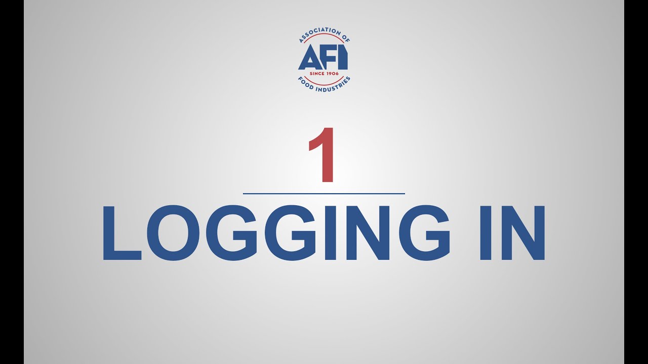 Logging into the AFI Website - YouTube